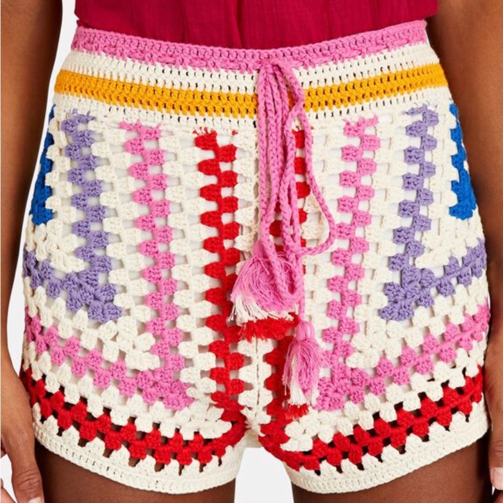 FARM Rio Crochet Shorts Sz M NWOT